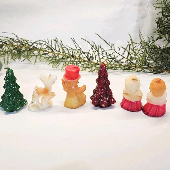 Vintage Christmas Gurley Candles Choir Boys, Snowmen, Glitter Trees & Deer 1950 - Picture 5 of 9